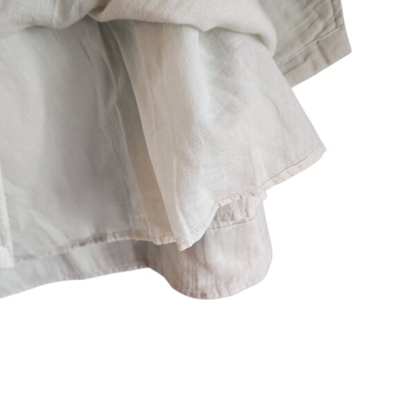 Soft Surroundings Shirt Large Pale Gray Charlotte Top Women's Embroidered NEW - Picture 8 of 13